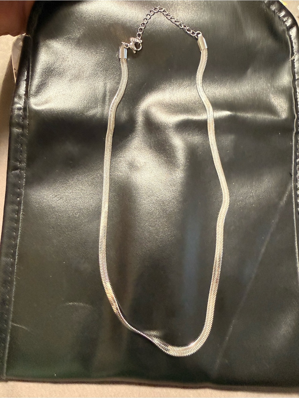 Classic Silver Snake Chain Necklace - Women